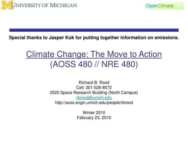 Climate Change: The Move to Action (AOSS 480 // NRE 480)