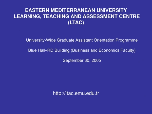 University-Wide Graduate Assistant Orientation Programme