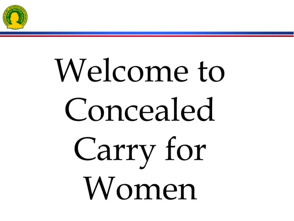 Welcome to Concealed Carry for Women