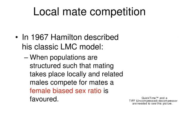 Local mate competition