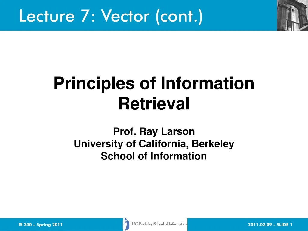 prof ray larson university of california berkeley school of information