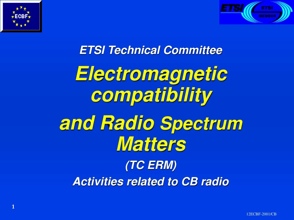 etsi technical committee electromagnetic