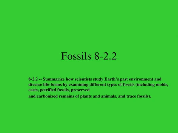 Fossils 8-2.2