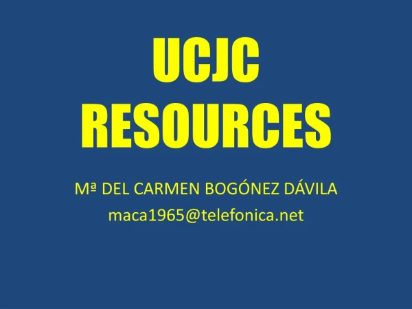 UCJC      RESOURCES