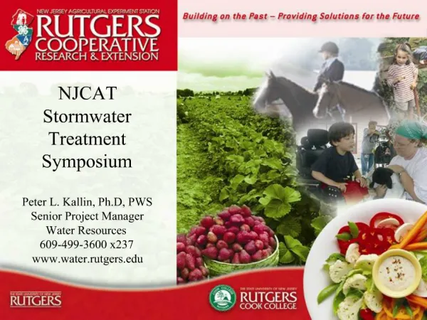 NJCAT Stormwater Treatment Symposium