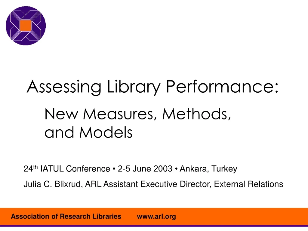 assessing library performance
