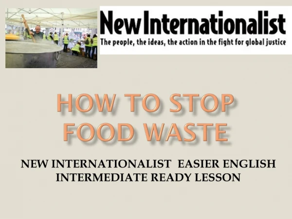 How to stop food waste