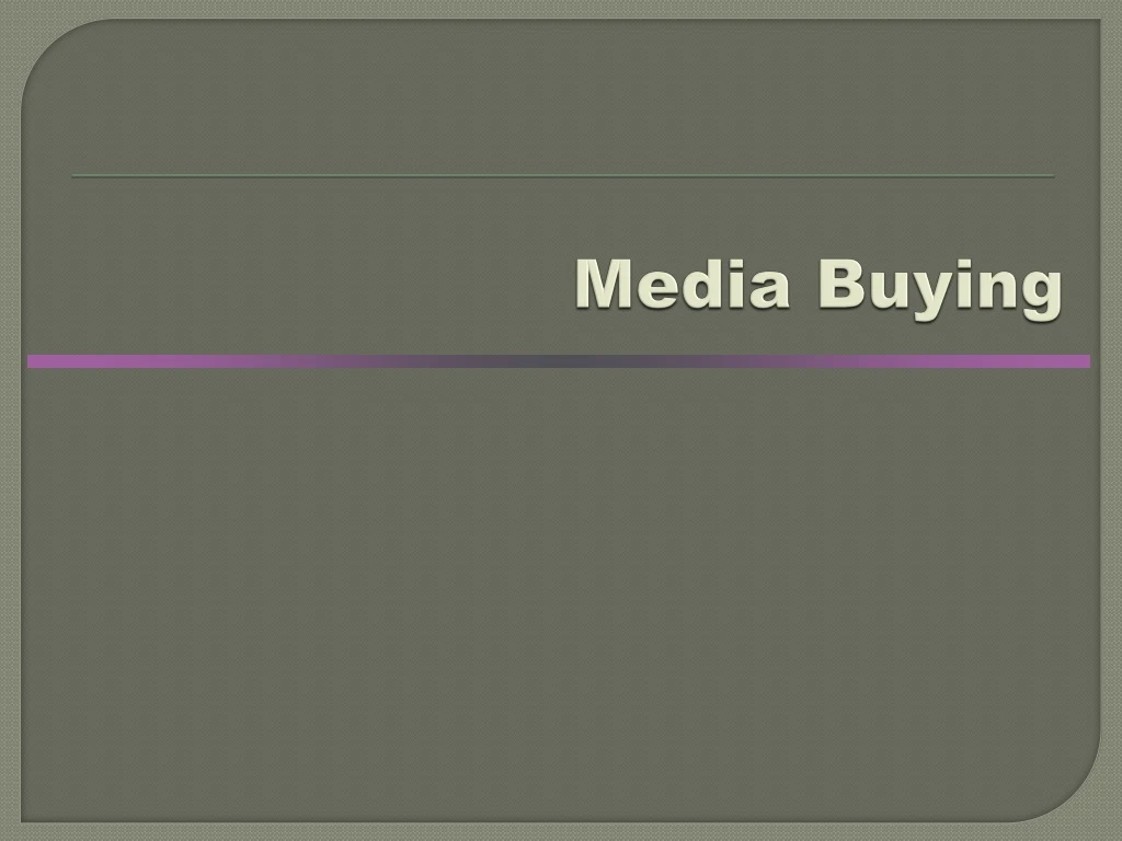 media buying