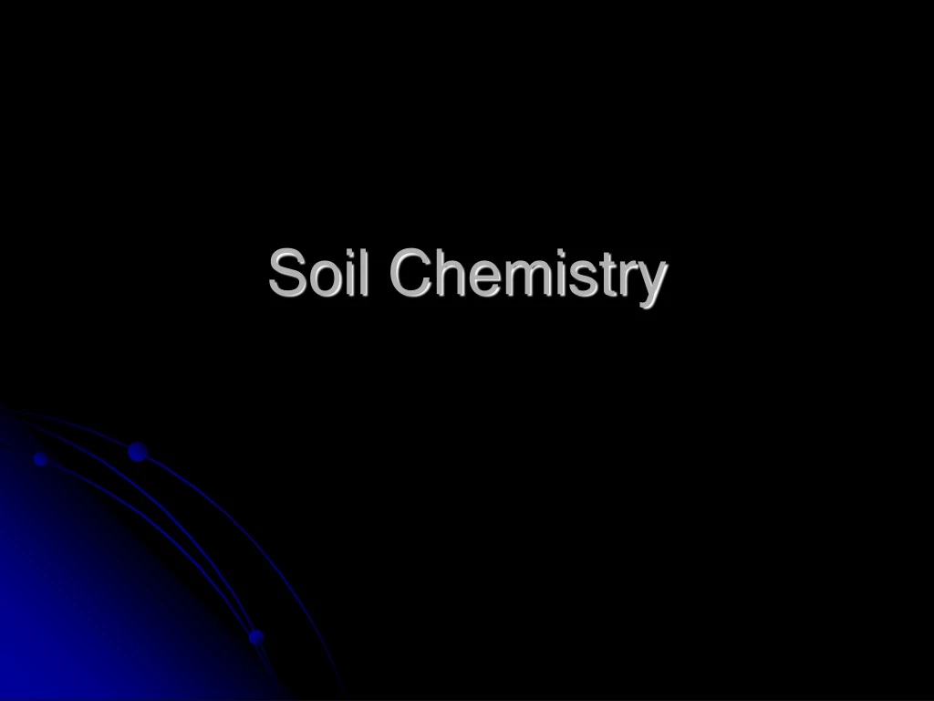 soil chemistry