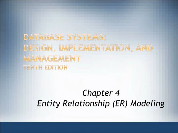 Database Systems:  Design, Implementation, and Management Tenth Edition