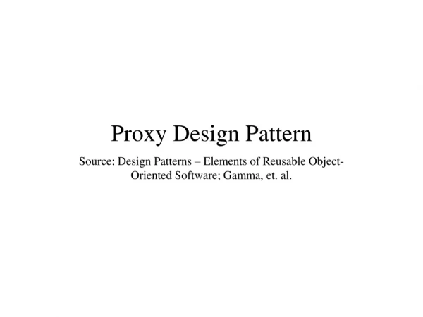 Proxy Design Pattern