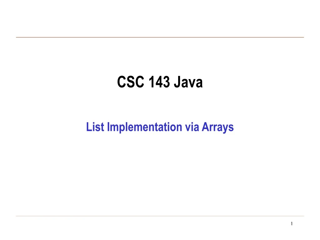 csc 143 java