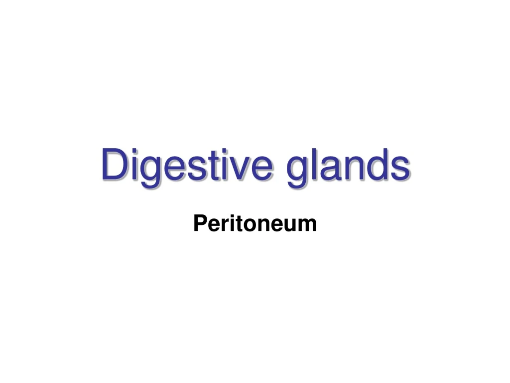 digestive glands