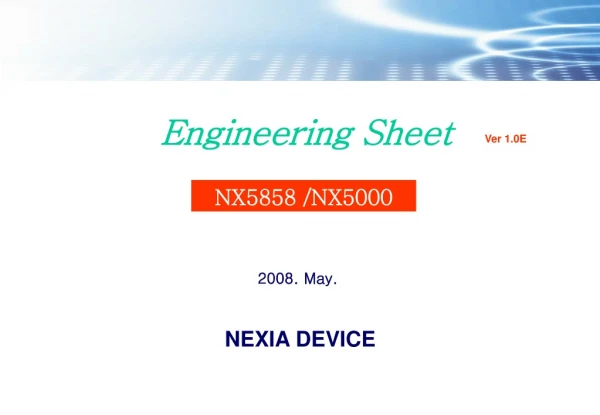 Engineering Sheet