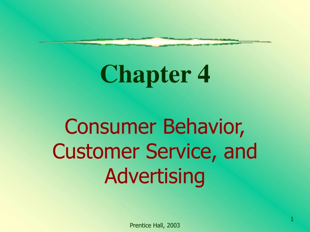 chapter 4 consumer behavior customer service and advertising