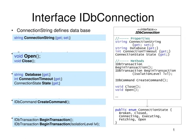 Interface IDbConnection