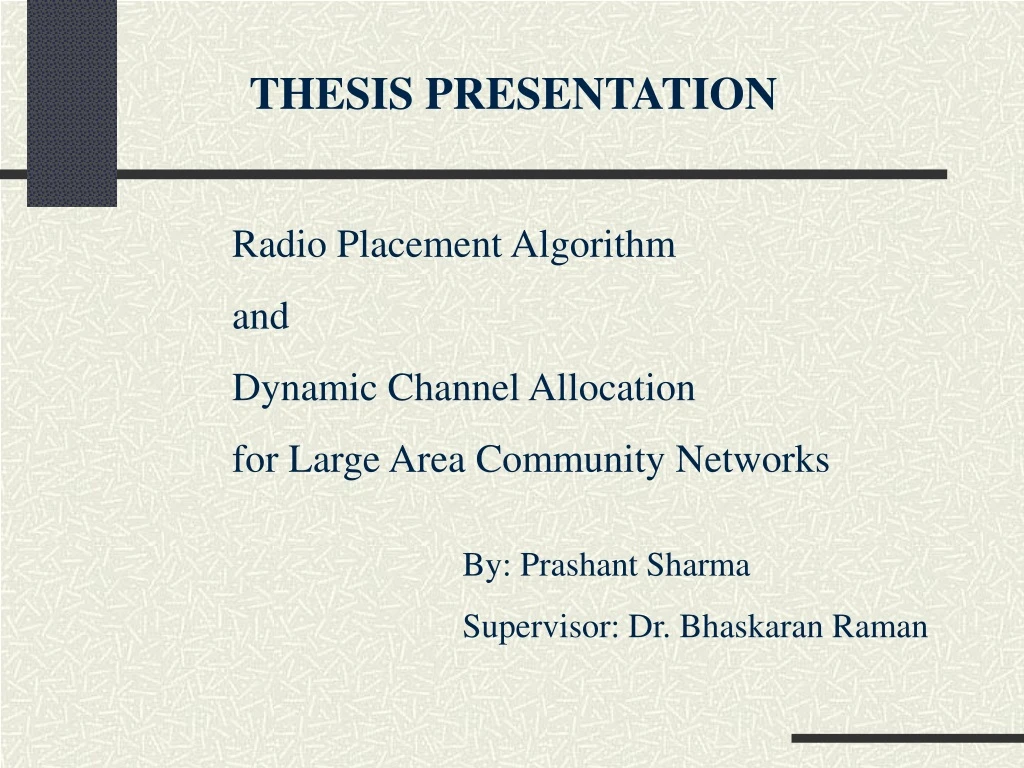 thesis presentation