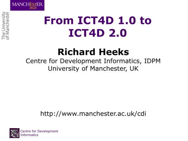 From ICT4D 1.0 to ICT4D 2.0