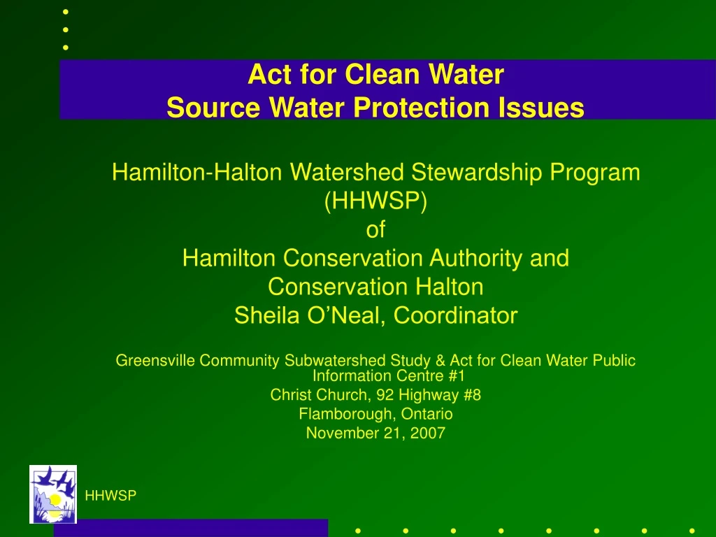 act for clean water source water protection
