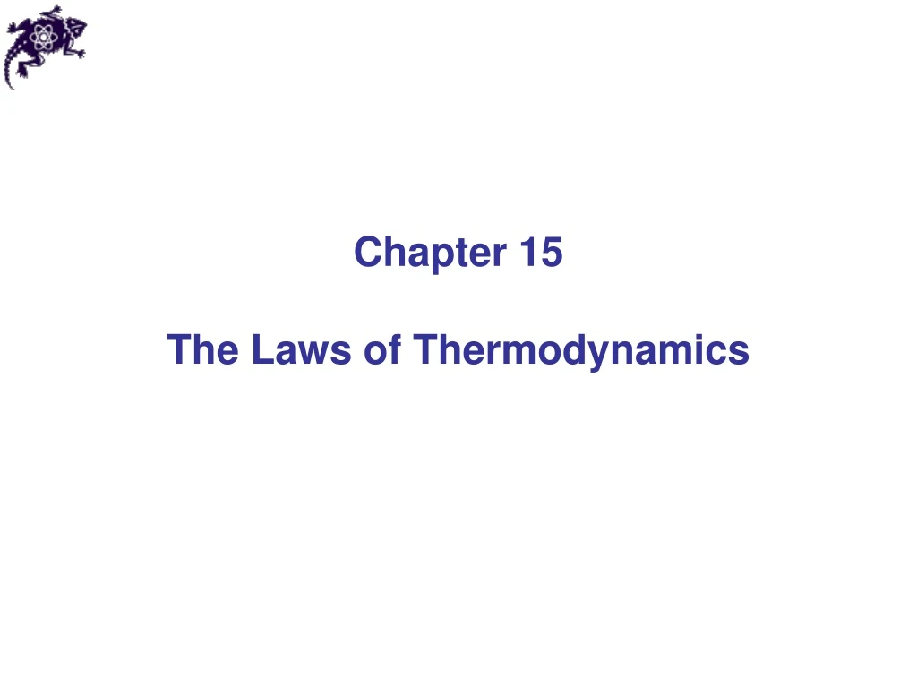 chapter 15 the laws of thermodynamics