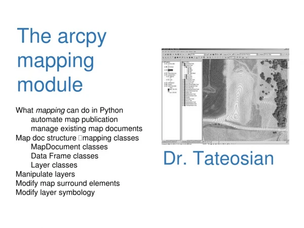 The  arcpy  mapping module