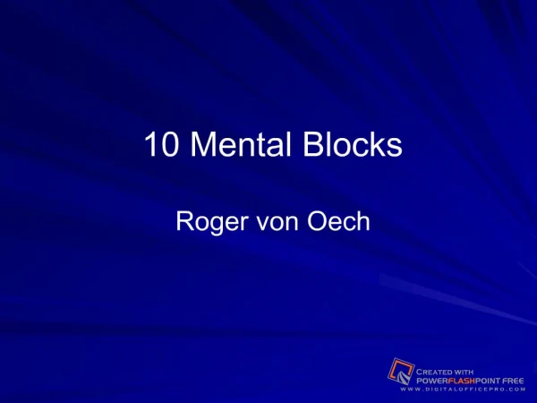 10 Mental Blocks