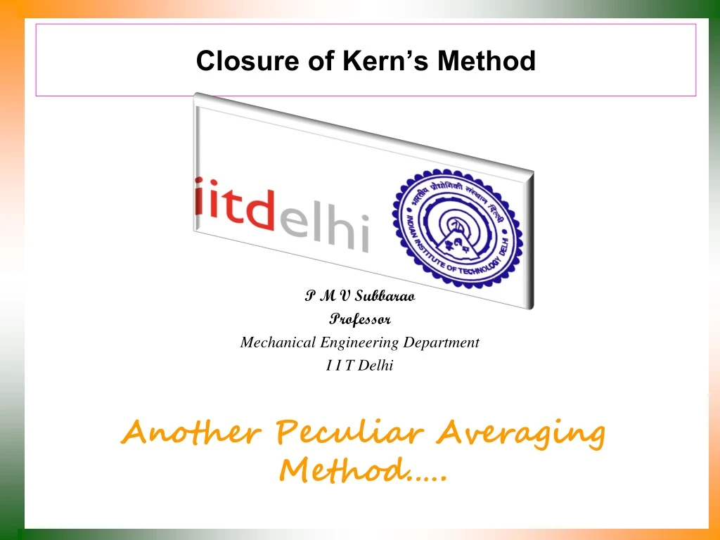 closure of kern s method