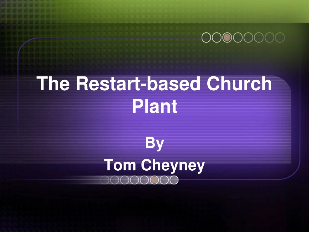 the restart based church plant