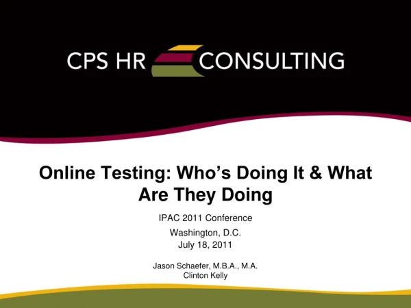 Online Testing: Who’s Doing It &amp; What Are They Doing