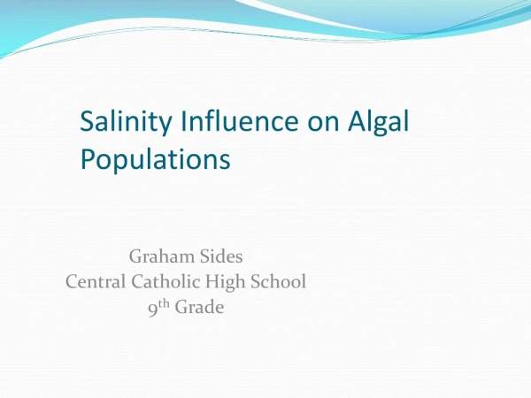 Salinity Influence on Algal Populations