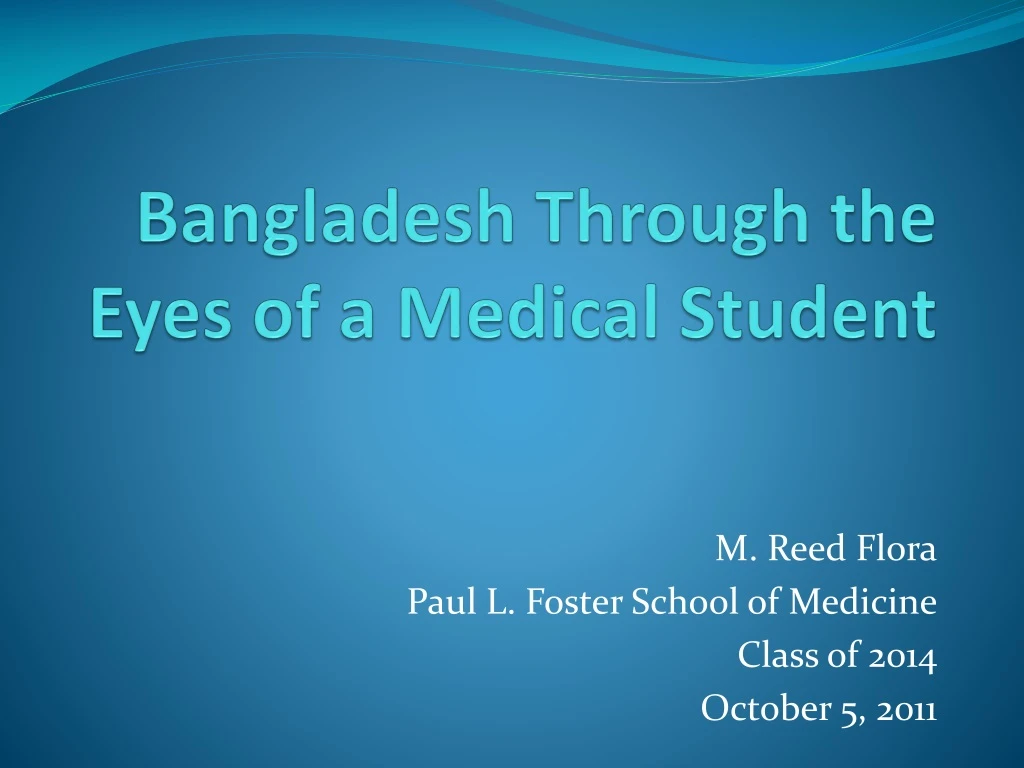 bangladesh through the eyes of a medical student