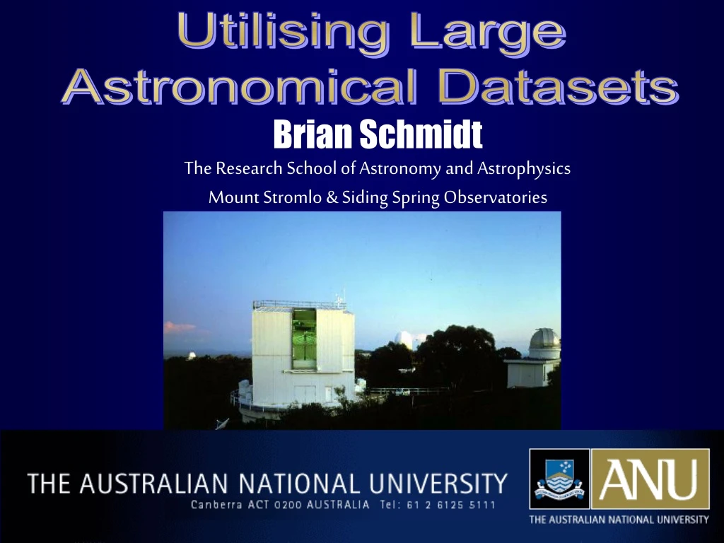 utilising large astronomical datasets