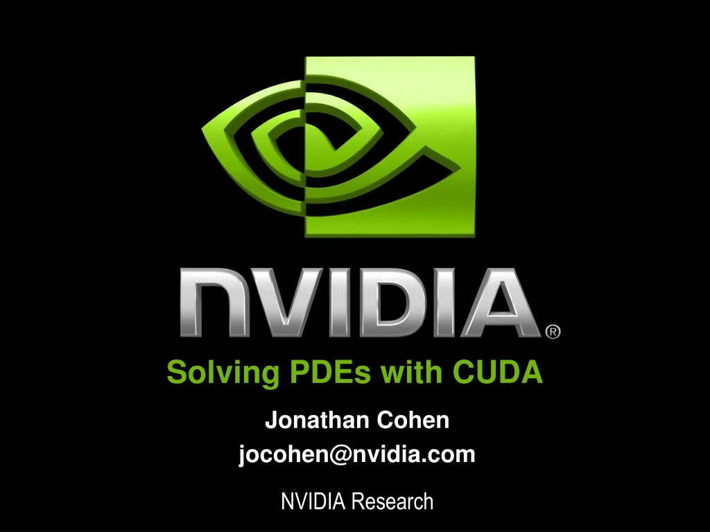 solving pdes with cuda