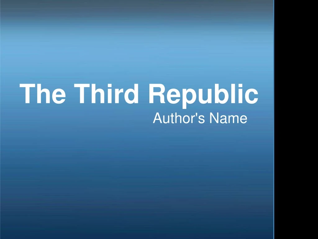 the third republic