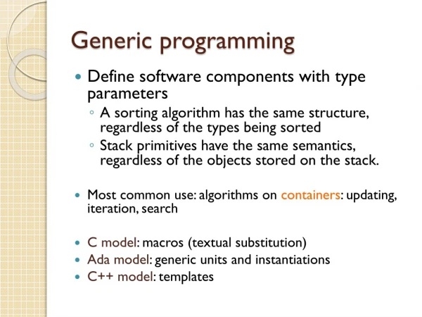 Generic programming