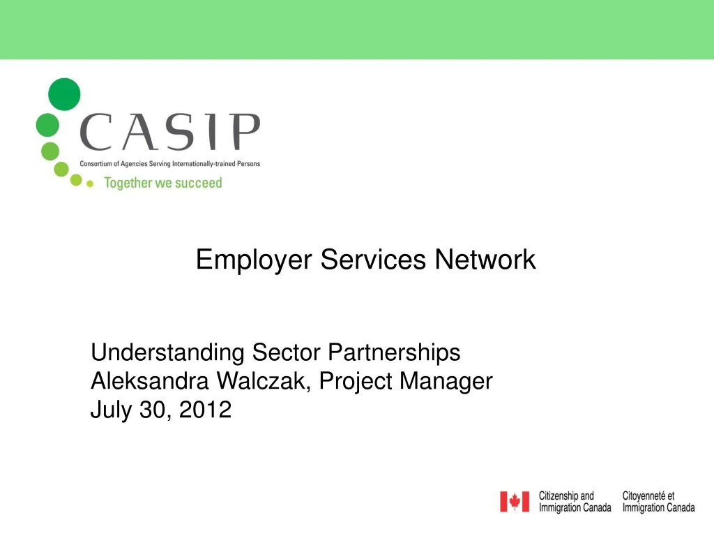 employer services network understanding sector