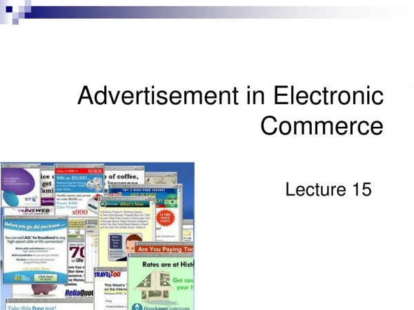 Advertisement in Electronic Commerce