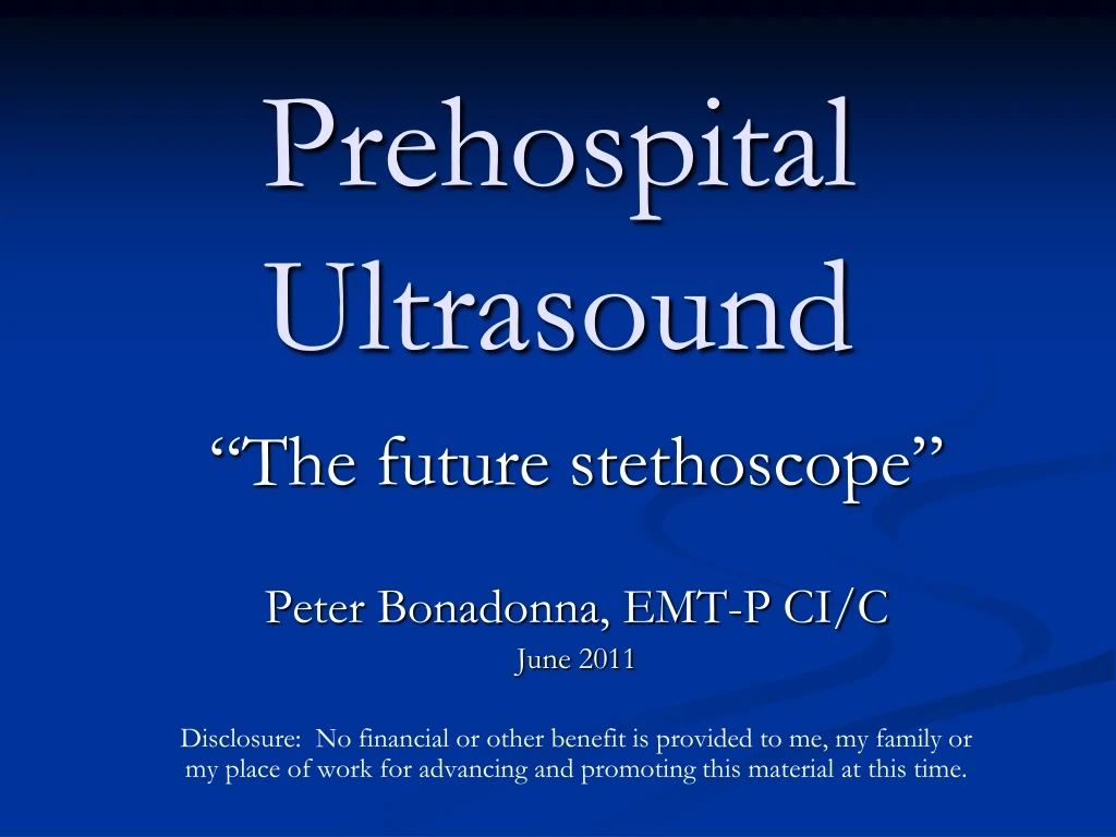 prehospital ultrasound