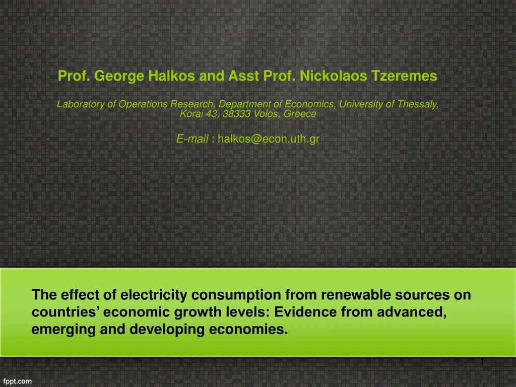 the effect of electricity consumption from