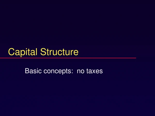 Capital Structure