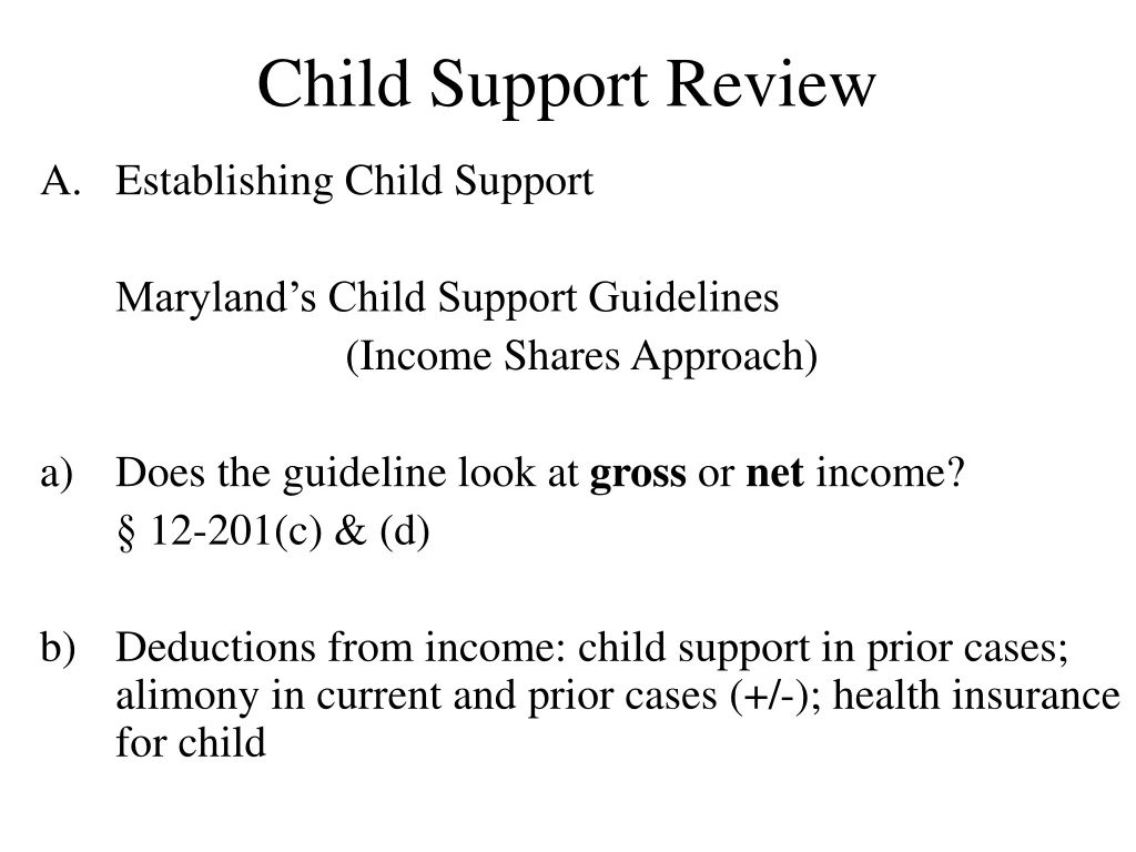 child support review