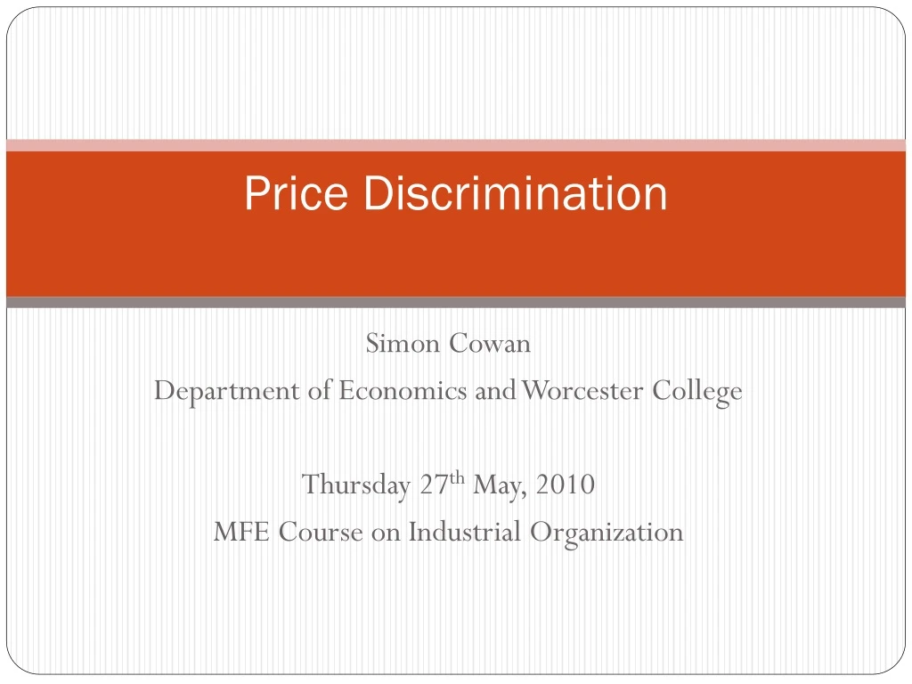 price discrimination