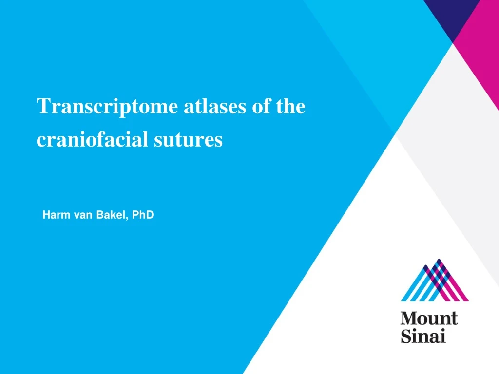 transcriptome atlases of the craniofacial sutures