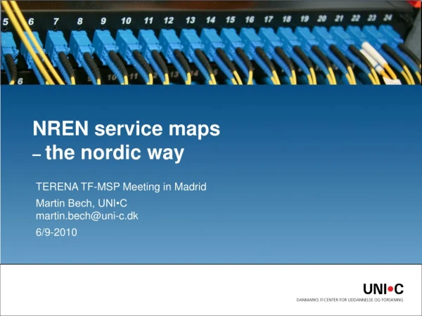 NREN service maps –  the nordic way