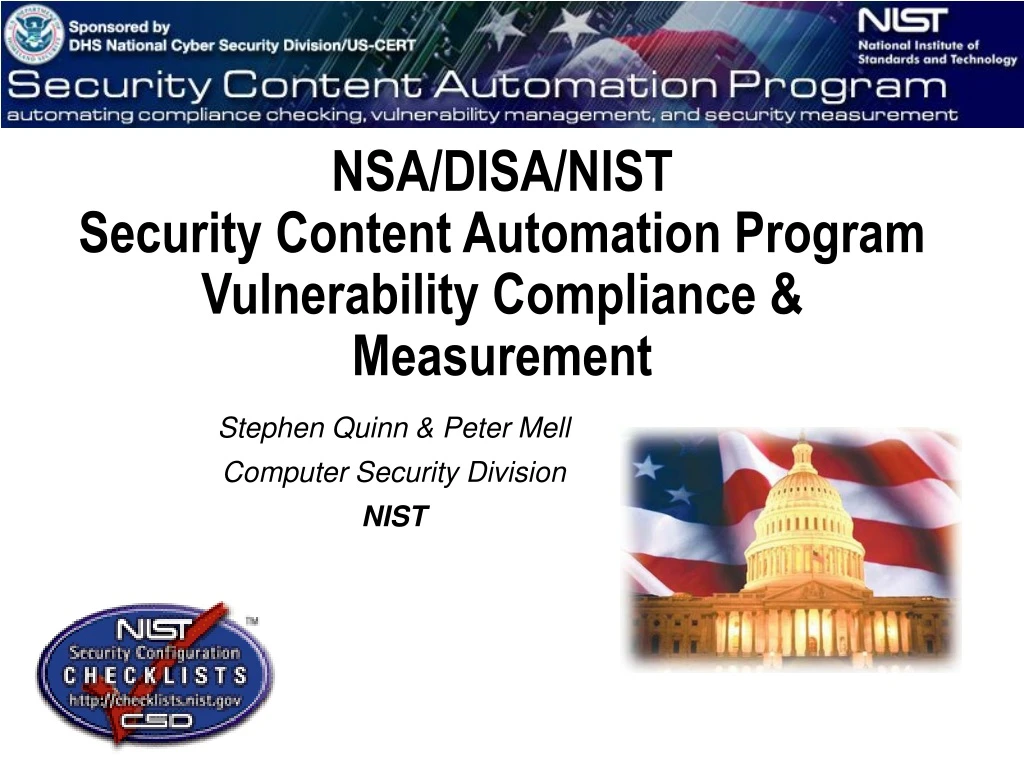 nsa disa nist security content automation program