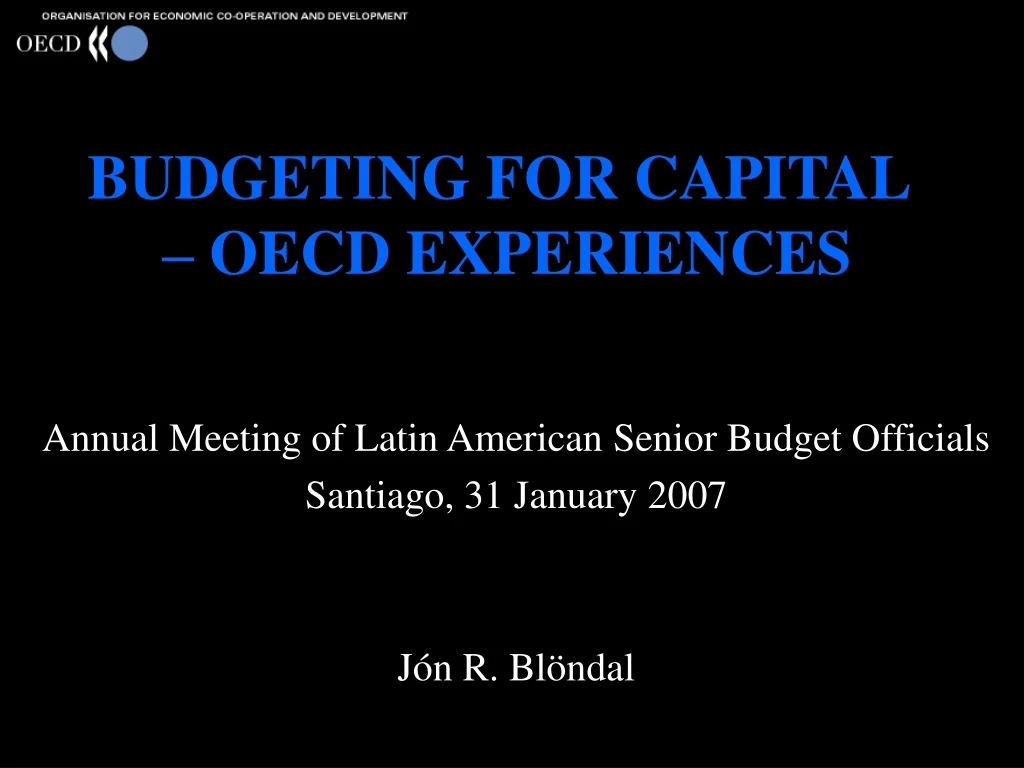 budgeting for capital oecd experiences