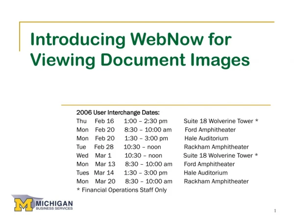 Introducing WebNow for Viewing Document Images