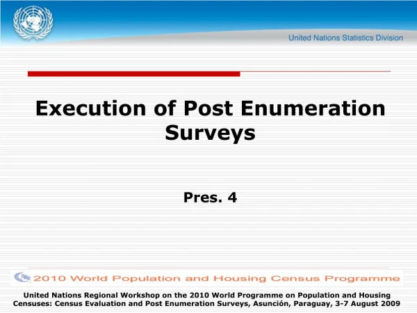 Execution of Post Enumeration Surveys Pres. 4