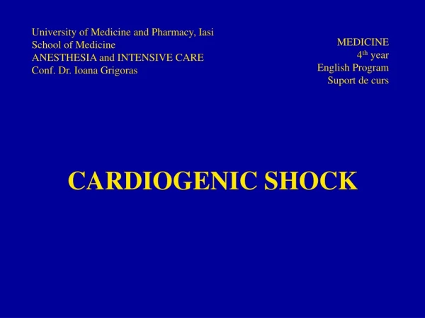 CARDIOGEN IC SHOCK