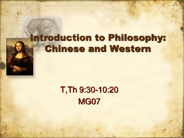 Introduction to Philosophy: Chinese and Western